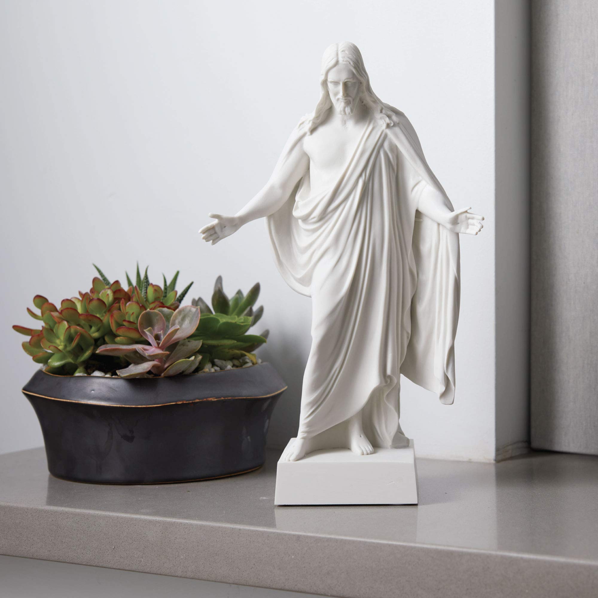 Deseret Book - BELOSOL - Christus Statue - Christian Decor - Jesus Statue - Jesus Home Decor - Inspirational Sculpture - Christian Living - 12" - Image 6
