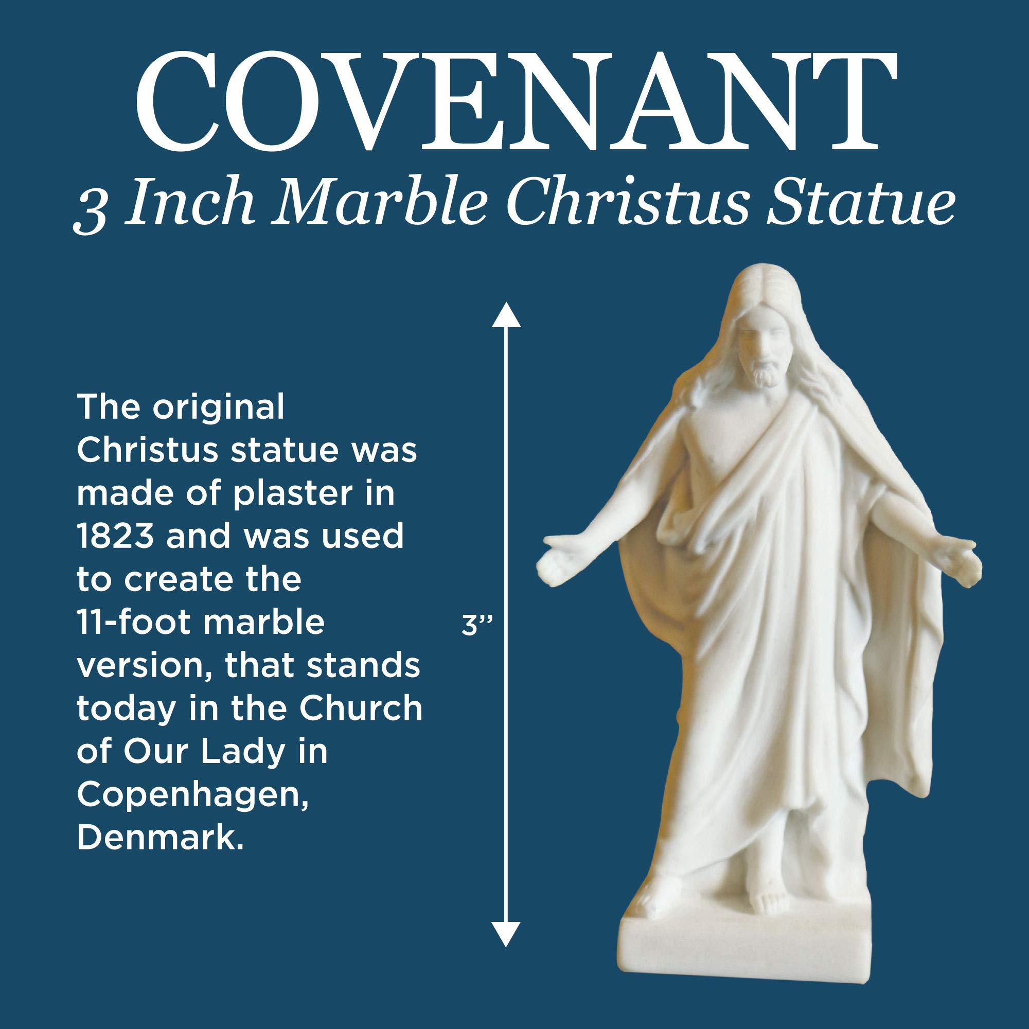Deseret Book Company - Covenant Christus Statue - Jesus Sculpture - Christian Living - Easter Decor - Home Decorations (3 inch) - Image 4