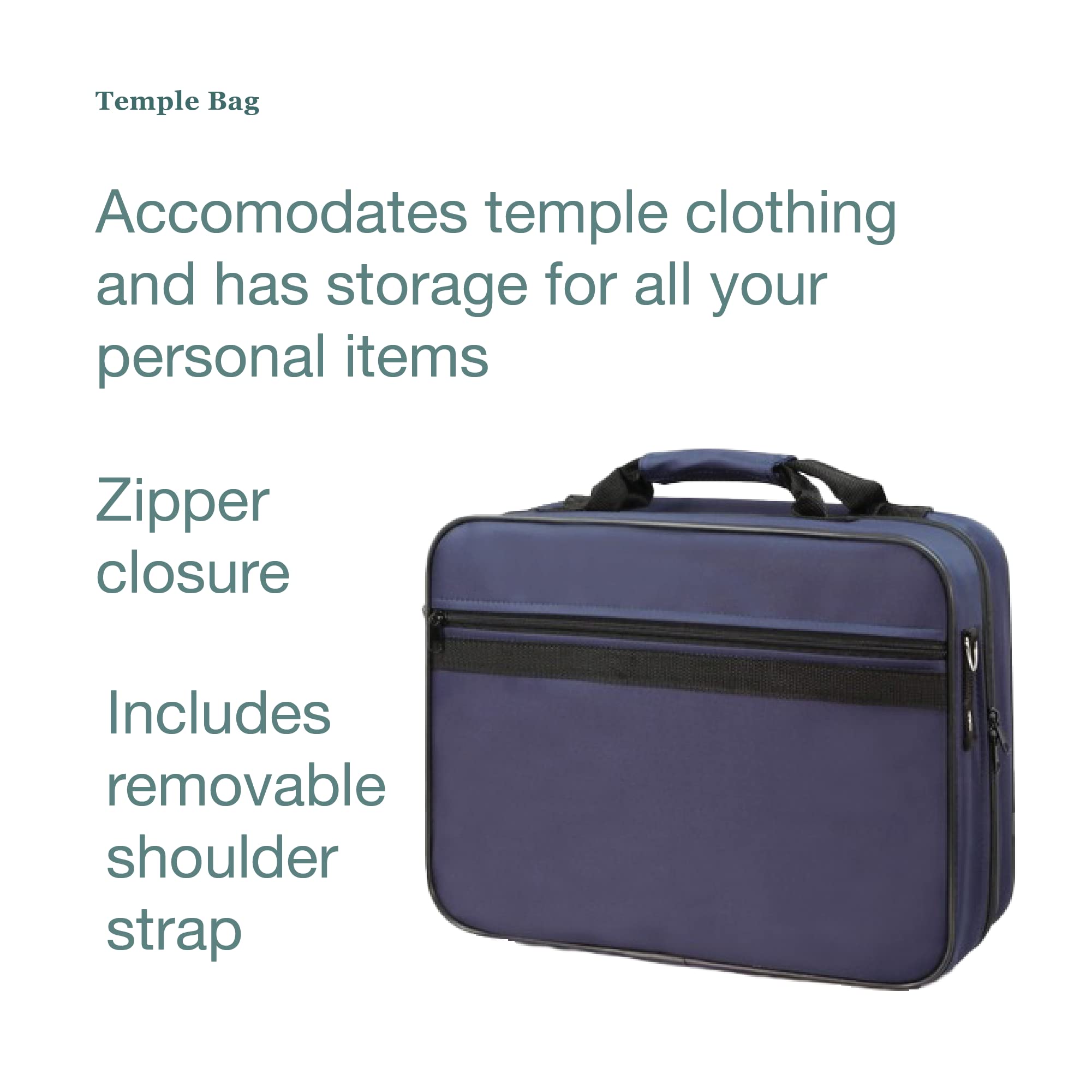 Deseret Book Temple Bag with Removable Shoulder Strap, Gift for Women, Men, Missionary, Elder or Sister - Image 3