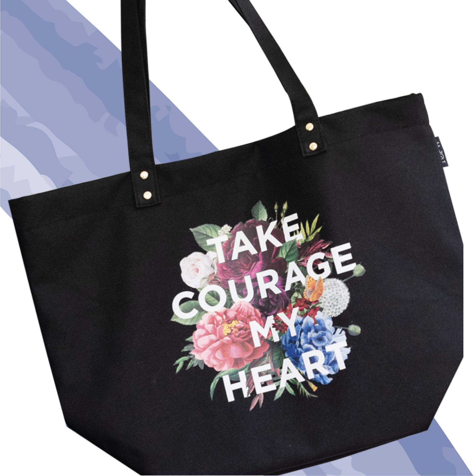 LATTER-DAY LIVING Take Courage My Heart Tote Bag - Inspirational, Faith, and Bibly Study Bags and Totes - Time Out For Women - Image 3