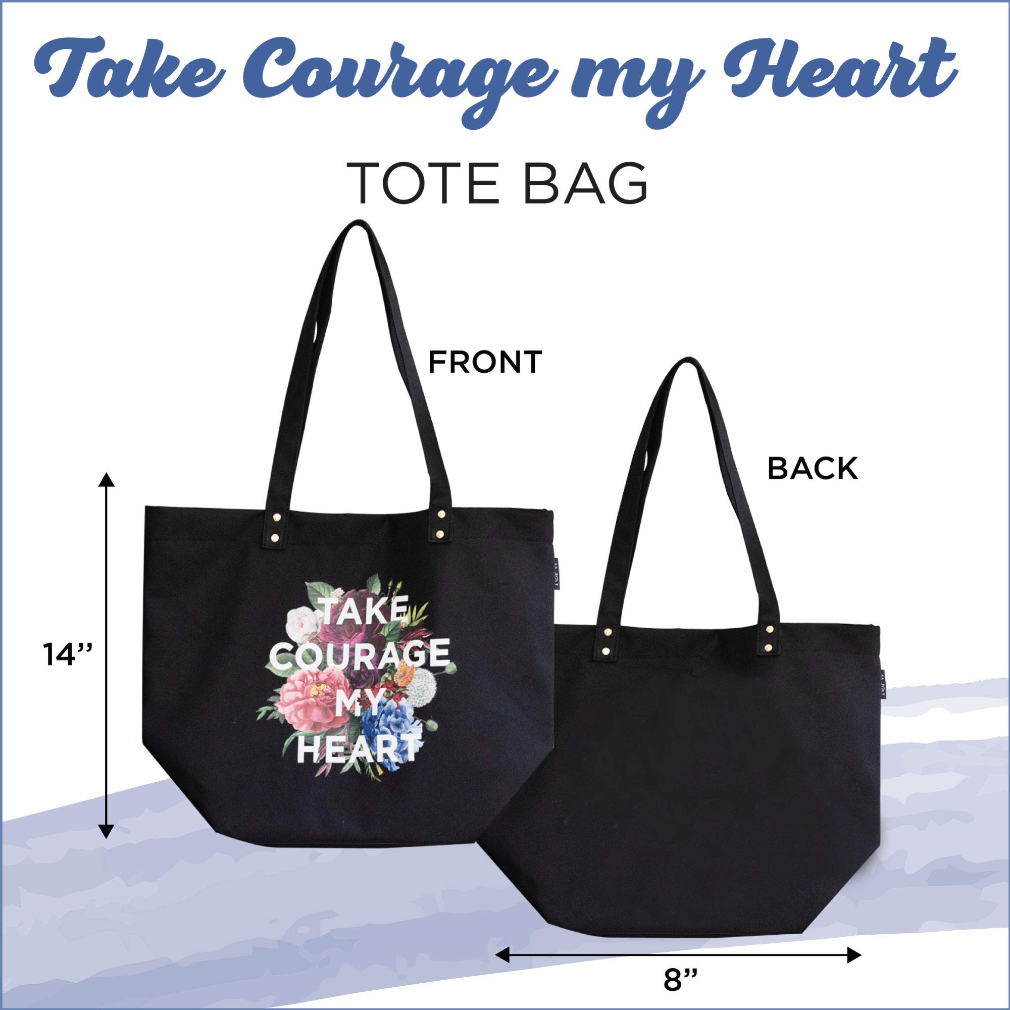 LATTER-DAY LIVING Take Courage My Heart Tote Bag - Inspirational, Faith, and Bibly Study Bags and Totes - Time Out For Women - Image 5