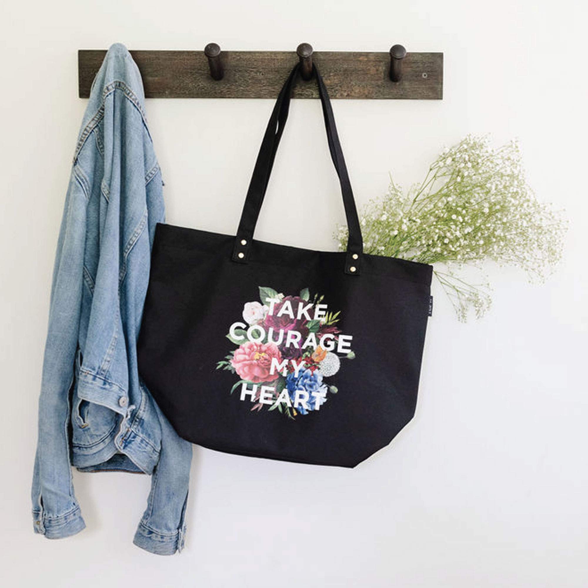 LATTER-DAY LIVING Take Courage My Heart Tote Bag - Inspirational, Faith, and Bibly Study Bags and Totes - Time Out For Women - Image 6